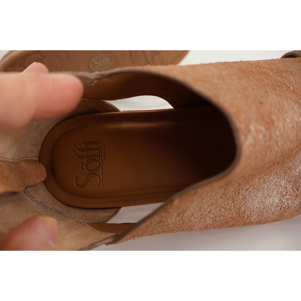 Sofft Metallic Taupe Cross‑Front Slingback Sandals - Picture 10 of 13